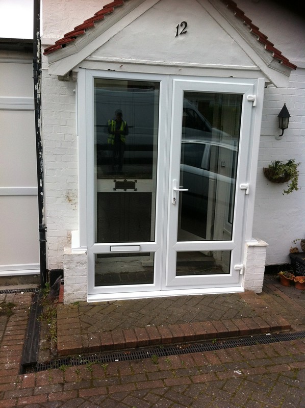 uPVC French doors fitted as front entrance in Belgravia